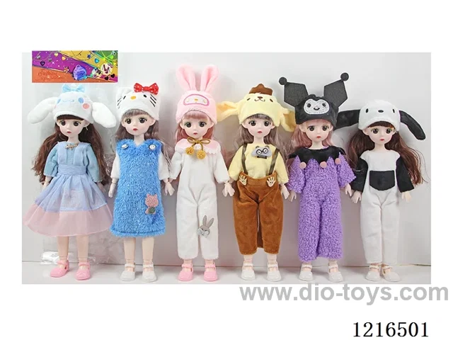12inch 30CM 21 joint solid body3D eye doll （Mixed Pack）
