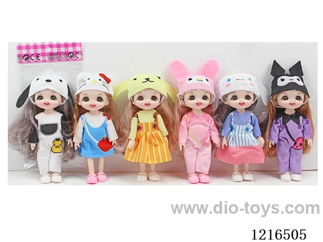 6inch 16CM 13 joint solid body 3D eye doll （Mixed Pack）