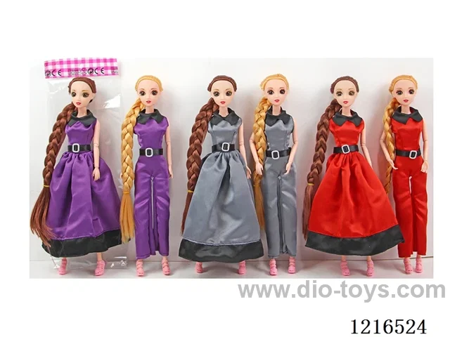 11.5inch 9 joint 30CM solid body 3D eyes Barbie （Mixed Pack）