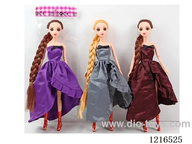 11.5inch 9 joint 30CM solid body 3D eyes Barbie （Mixed Pack）