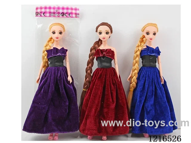 11.5inch 9 joint 30CM solid body 3D eyes Barbie （Mixed Pack）