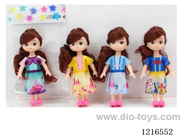 4.5inch 13CM 5 joint color printing eyes solid body doll （Mixed Pack）