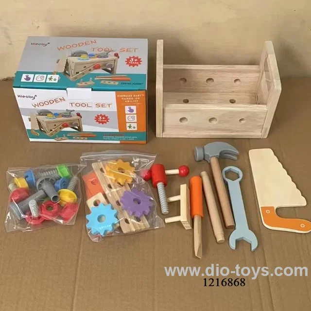 WOODEN SCREWING DISASSEMBLY NUT TOOL SUITCASE IN COLOR BOX