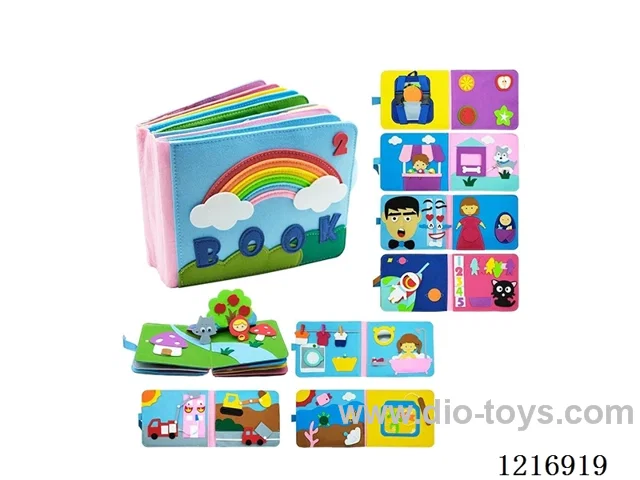 16-Sided Felt Early Learning Busy Book