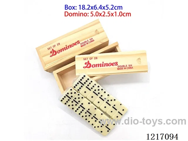 28PCS Domino 5.0x2.5x1.0cm