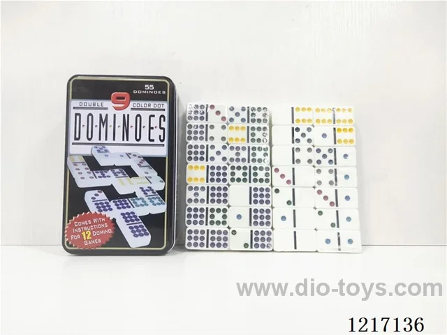 Double 9 Color Dot Dominoes