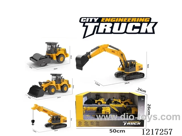 Free Wheel + Inertia-Plastic Roller + Bulldozer + Crane + Excavator (included battery)