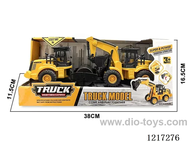 Inertia-Plastic Road Roller + Excavator Truck (Included Battery)