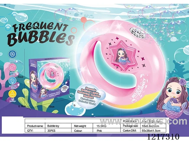 Mermaid light up bracelet bubble machine -with light