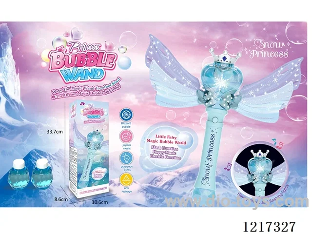 Upgraded Peach Heart Bubble Wand-Blue -W L/M
