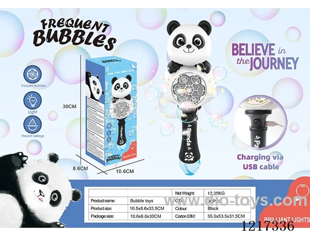 Panda Bubble Wand -with light