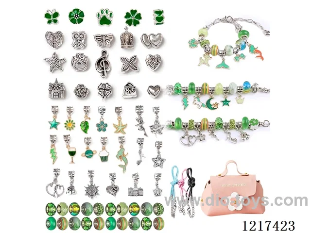 Pandora DIY Green Set + Pink Tote Bag