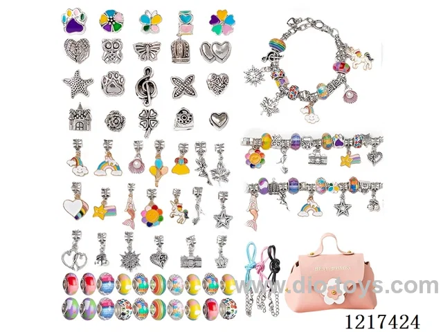 Pandora DIY Colorful Set + Pink Handbag