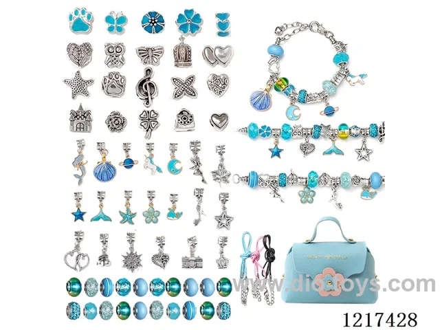 Pandora DIY Blue Set + Blue Tote Bag