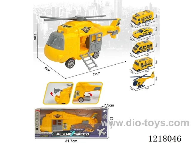 Stowage Rescue Scenario Inertia Transport Plane + 5 Helicopter Cars