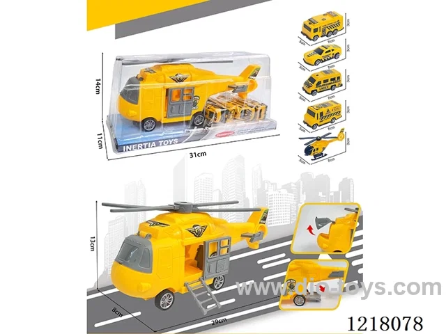 Stowage rescue scenario Inertia transporter + 5 helicopter cars