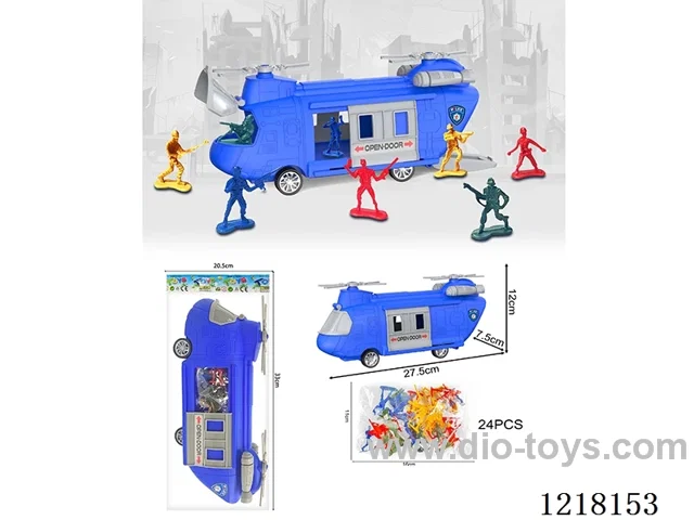 Stowage Police Scenario Inertia Transport Aircraft +24PCS Soldier