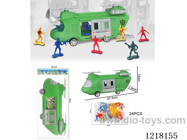 Stowage Military Scenario Inertia Transport Aircraft +24PCS Soldier
