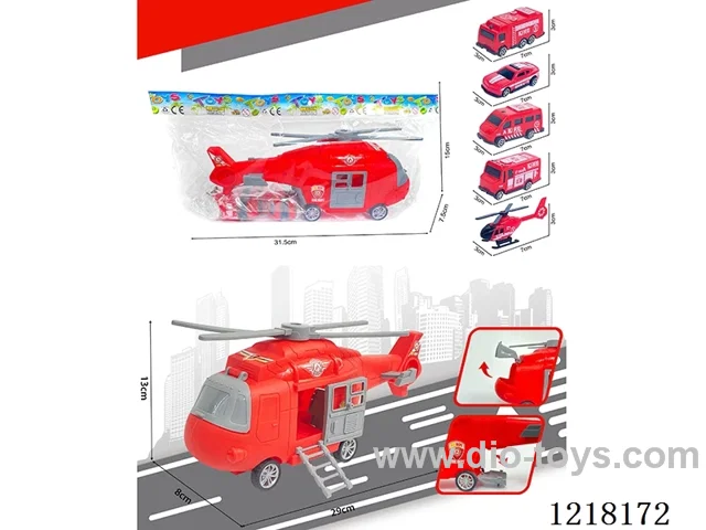 Stowage Fire Scenario Inertia Transport Plane + 5 Helicopter Cars