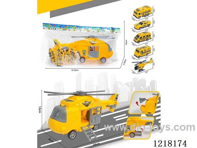 Stowage rescue scenario Inertia transporter + 5 helicopter cars