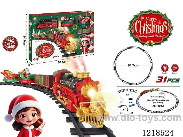 B/O track train W L/M/spray included 500ah 3.7V battery(Christmas model)