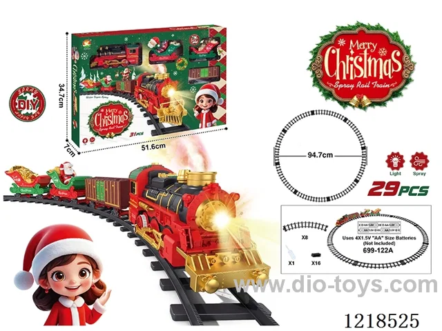 B/O track train W L/M/spray not included 4*AA(Christmas model)
