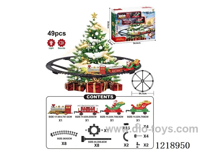 B/O track train W L/M not included 2*AAA battery(Christmas model)