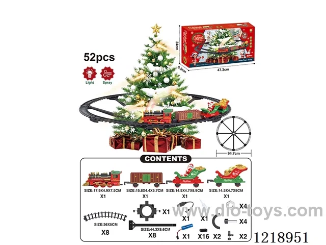 B/O track train W L/M/spray included 500Ah 3.7V battery(Christmas model)