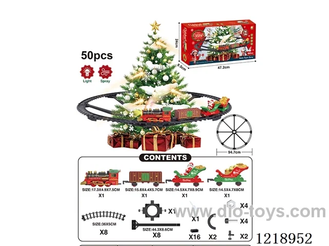 B/O track train W L/M/spray not included 4*AA battery(Christmas model)