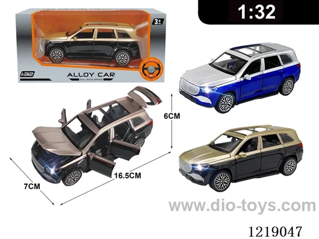 1:32 pull back alloy car W L/M included 3*AG13