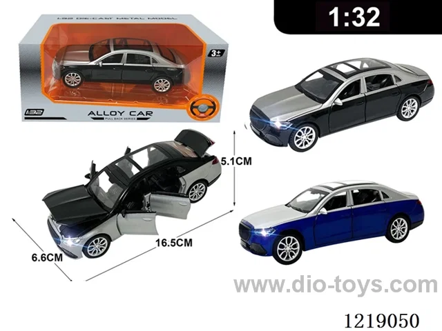 1:32 pull back alloy car W L/M included 3*AG13