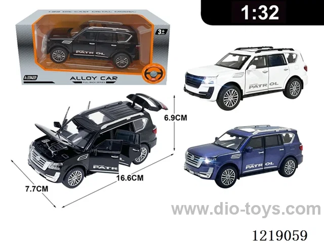1:32 pull back alloy car W L/M included 3*AG13