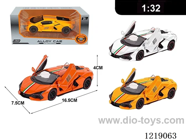 1:32 pull back alloy car W L/M included 3*AG13