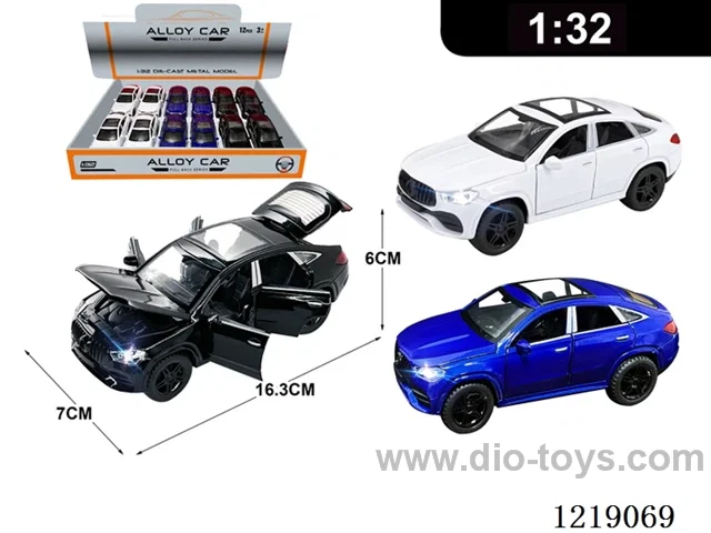 1:32 pull back alloy car W L/M included 3*AG13