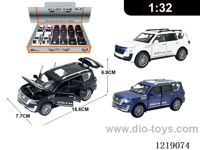 1:32 pull back alloy car W L/M included 3*AG13