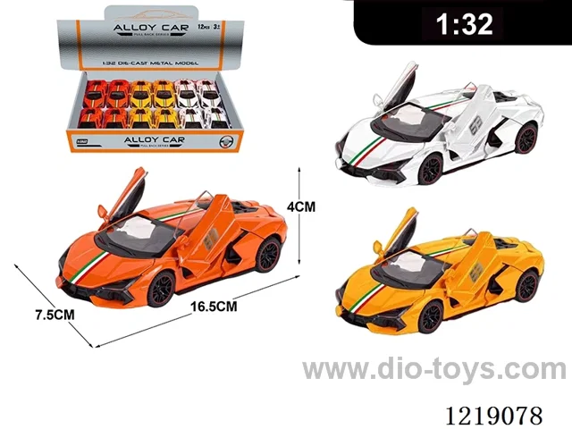 1:32 pull back alloy car W L/M included 3*AG13