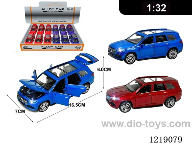 1:32 pull back alloy car W L/M included 3*AG13