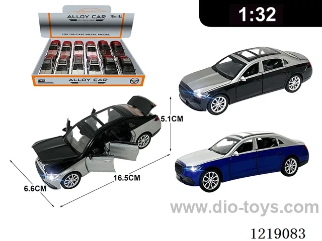 1:32 pull back alloy car W L/M included 3*AG13