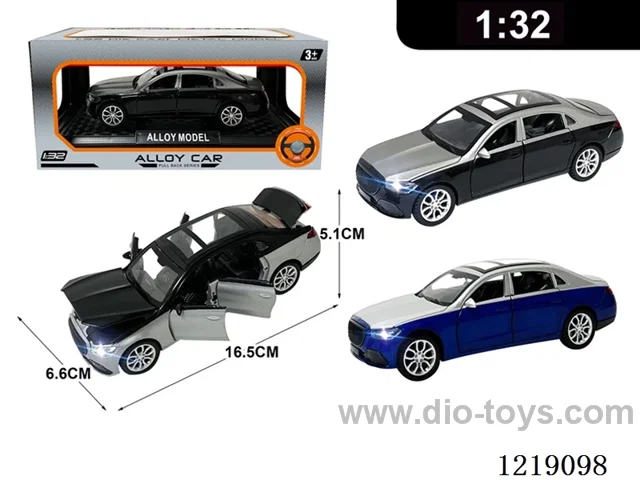 1:32 pull back alloy car W L/M included 3*AG13