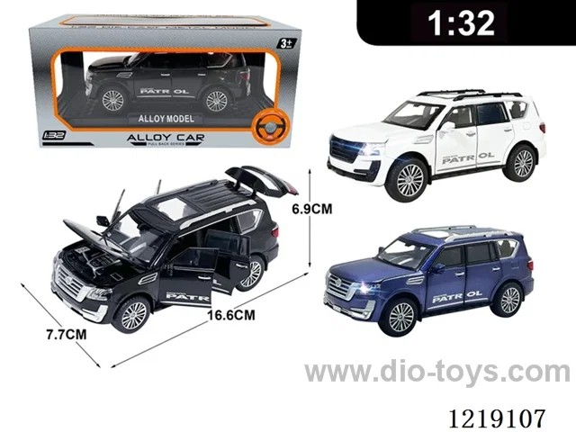 1:32 pull back alloy car W L/M included 3*AG13