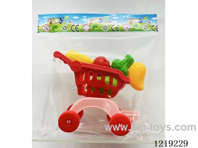 shopping cart + five fruits and vegetables