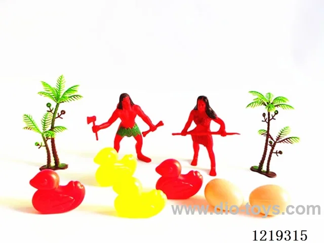 Caveman*2, 4 Ducks, Eggs*2, Coconut Tree*2