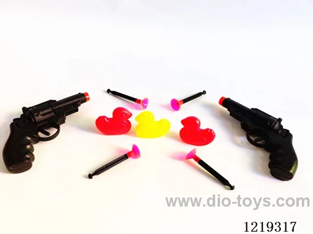 Double, 2 revolvers with 4 bullets, duck *3