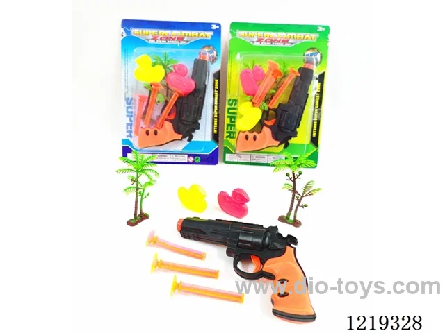 Revolver with 3 bullets, Duck *2, Coconut *2