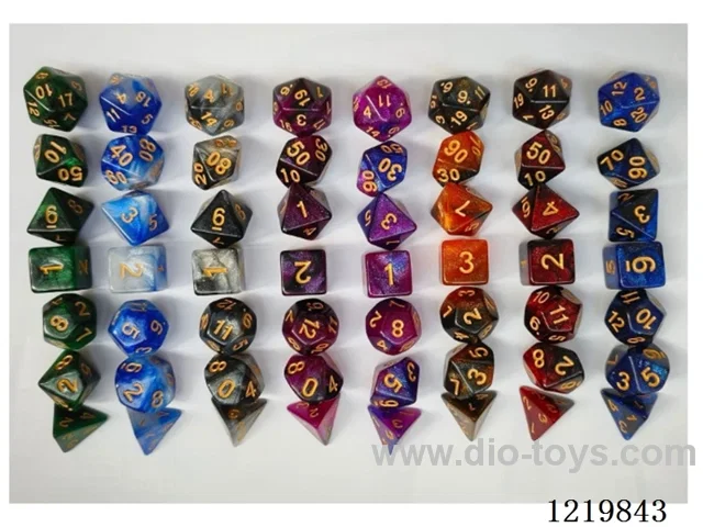 Starry sky two-color multi-face dice