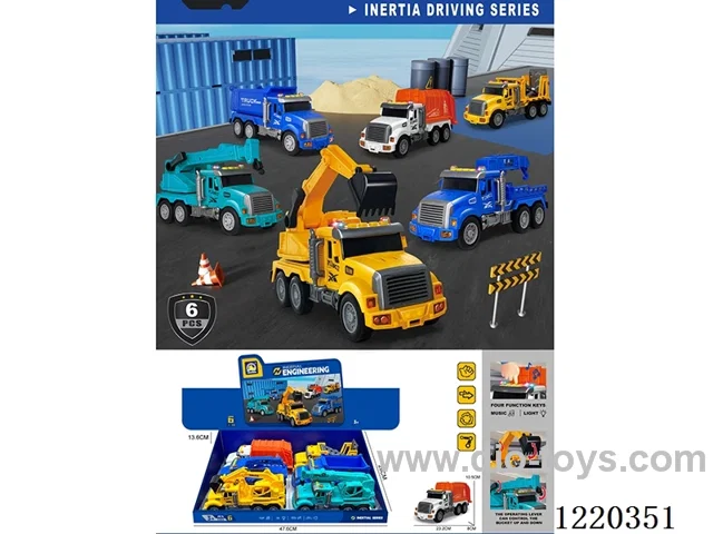 Inertia Engineering Vehicle 6 colors mixing 6pcs/box