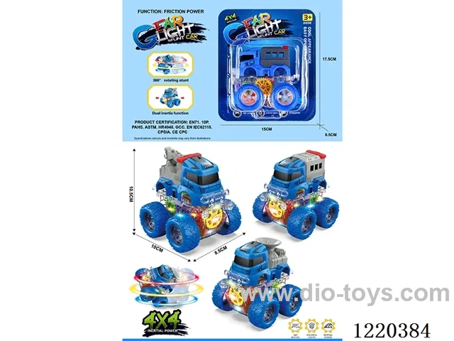 4WD inertia stunt car with light
