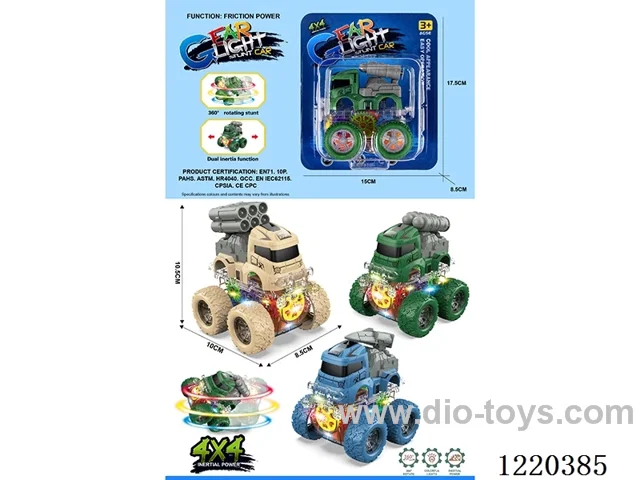 4WD inertia stunt car with light