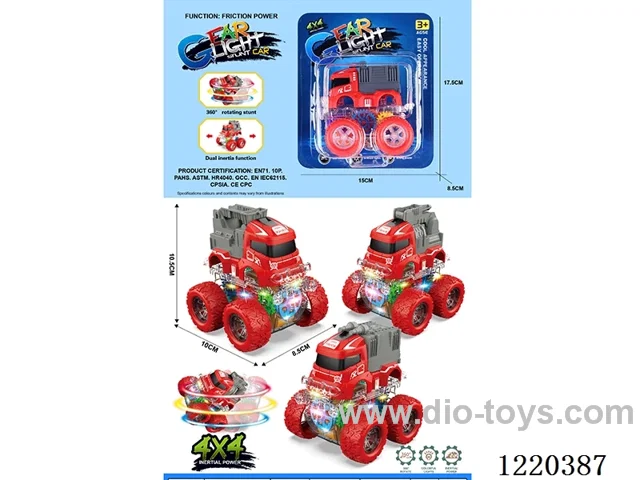 4WD inertia stunt car with light