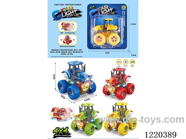 4WD inertia stunt car with light